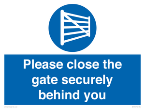 Please close the gate securely behind you